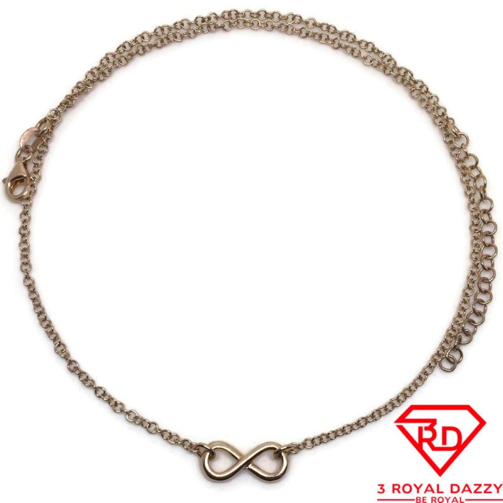 Infinity Necklace 16 inch chain Rose gold